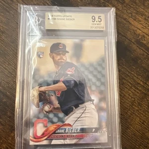 2018 Topps Update Shane Bieber Ball At Waist RC BGS 9.5 - Picture 1 of 2