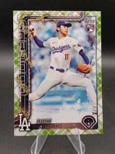 Calendario de Adviento 2025 Topps Holiday - Roki Sasaki #H23 a Cuadros Verdes LA DODGERS  - Imagen 1 de 2