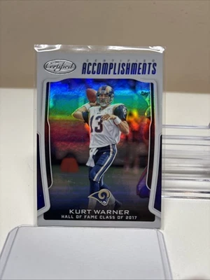 2017 Panini  Certified Accomplishments Kurt Warner #CA-KW St. Louis Rams Foil - Image 1 of 2