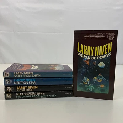 Larry Niven Tales of Known Space Series 5 Book Lot Del Rey MMPB Vintage SciFi Foto 1 de 4