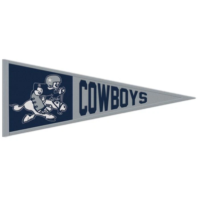 Dallas Cowboys NFL Throwback Embroidered Wool 13" X 32" Pennant - Image 1 of 1