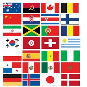 Flags of the World 5' x 3' Fabric Flags International Celebrations Events Sport - Foto 1 di 38