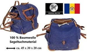 Original Rumän. Rucksack 30L Blau Armee Leder Tasche Outdoor Jagd Jägerrucksack - Bild 1 von 4