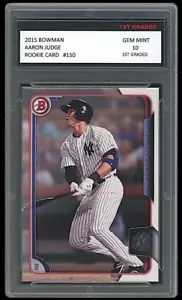 Carta Rookie Aaron Judge 2015 Bowman (Topps) 1° grado 10 #150 New York Yankees - Foto 1 di 1