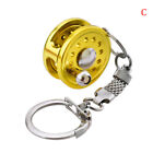 1Pcs Alloy Fishing Reel Drum Pendant Keychain Key Wheel Outdoor Fishing Tackl LI