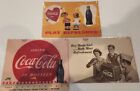 Coca-Cola Lot of 3 Vintage Vinyl Folder Sets Play Refreshed Boy Meets Girl Seale