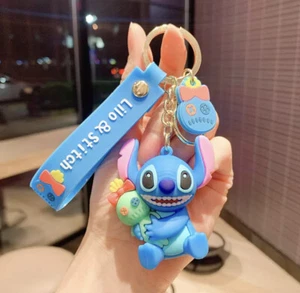 Stitch & Scrump #2 Disney Keychain Keyring Pendant Bag Pom - Picture 1 of 5