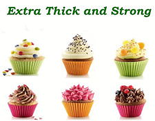 Extra Thick 12 pcs silicone muffin cupcakes cases moulds round reusable cupcake