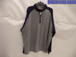 Cutter & Buck Mens 3XL Gray and Navy Blue NFL Patriots 1/4 Zip Hooless Jacket - Picture 1 of 5
