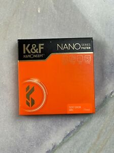 K&F Concept 77mm HD Soft GND8 Lens Filter, 3 Stop (0.9) Soft Graduated Neutral D