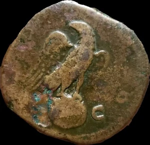 Lucius Verus 161-169 AD. AE Sestertius Eagle Reverse. Roman Empire. RARE TYPE - Picture 1 of 3