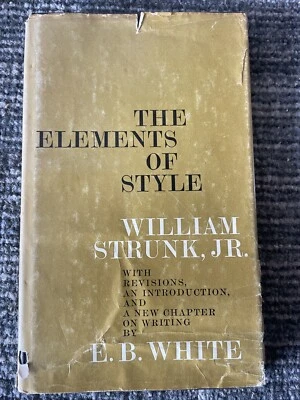 The Elements of Style With Revisions By William Strunk & E B White 1959 HBDJ 1st - Image 1 of 4