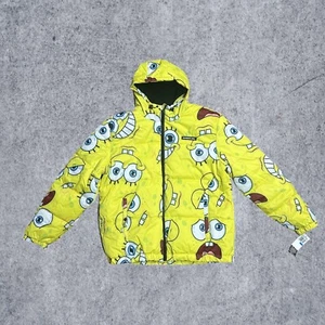 NWT Members Only x Nickelodeon SpongeBob SquarePants Mens Size XL Yellow Puffer - Picture 1 of 5