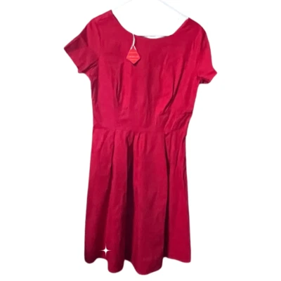 NWT Mint Limit size L fit n flare cherry red dress cotton Spandex - Image 1 of 4