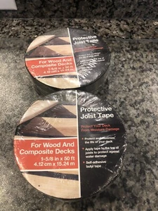 (2) Rolls of Protective Joist Tape 1-5/8" x 50' 398228 Good For New Decks - Picture 1 of 5
