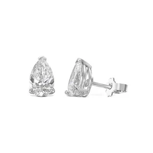 Diamond Beautiful Earrings VVS2 E Pear 2 Ctw Lab Created IGI Certified Special - Picture 1 of 4