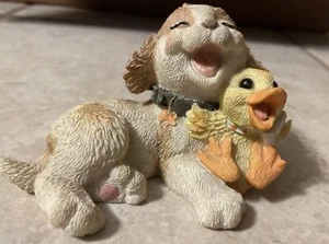 Figura de colección Laughables Mattie And Quackers 1996 perro y pato - Imagen 1 de 7