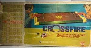 Vintage 1971 Crossfire Ball Bearing Shooting 2-Person Game Ideal Toy Corp Works - Picture 1 of 7