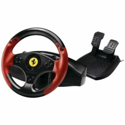 ThrustMaster Ferrari Racing Wheel Red Legend Edition Pedals PS3/PC - TESTED EUC! - Image 1 of 4