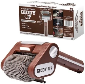 Giddy Up Borstenfrei drehende Grillbürste, 350 U/min, LED, wiederaufladbar - Bild 1 von 9