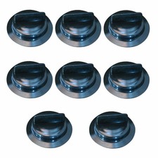 8Pcs Gas Nozzle Cap Black Plastic Stopper Cover Gasket Industrial Parts