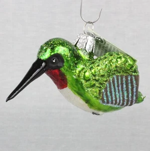 Alte Welt Weihnachten KOLIBRI mundgeblasen Glas Ornament 2007 OWC Merck Familie MIB - Bild 1 von 11