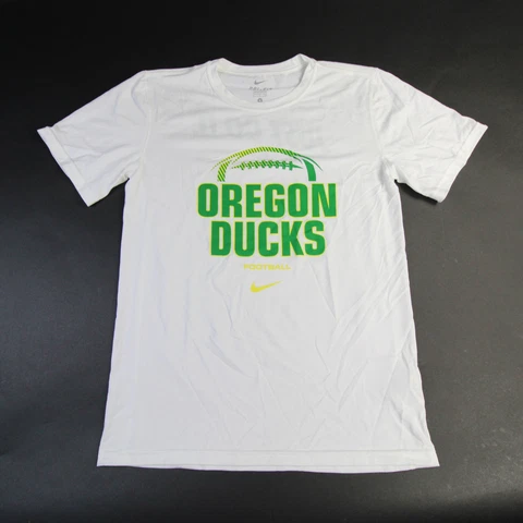 Oregon Ducks Nike Dri-Fit Short Sleeve Shirt Men's White Used Cover
