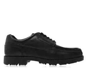 Rockport Moc Niños Zapatos Cuero Escuela Negro Reino Unido Talla 1 EU 33 ¡ANTIDESLIZANTE! ¡NUEVO! - Imagen 1 de 5
