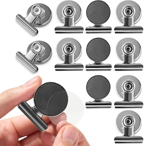 Forti Clip Magnetiche Resistenti Confezione da 12 con Pastiglie Antigraffio Cromate - Foto 1 di 8