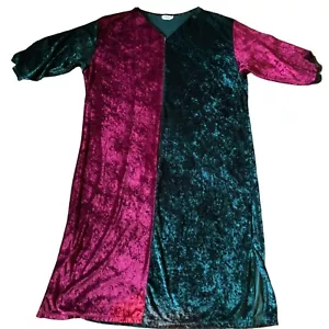Lady Camille Velour Housecoat Robe 3/4 Front Zip Women's Sz LG Grandmacore - Picture 1 of 6