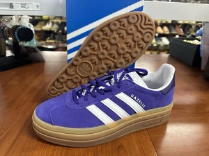 Adidas Women’s Gazelle Bold Originals Purple/White |IE0419| Size 10.5 - Picture 1 of 7