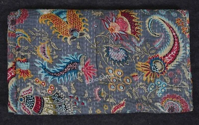 Biggest sale on boho printed quilts Indian kantha mukut print blankets throw. - Image 1 of 4