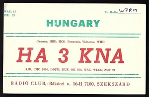 QSL QSO RADIO CARD "Hungary/HA 3 KNA/Gemene", (Q1882) - Picture 1 of 2