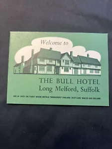 C 1960s Alcohol List Menu For The Bull Hotel Long Melford Suffolk UK Wine Cognac - Picture 1 of 5