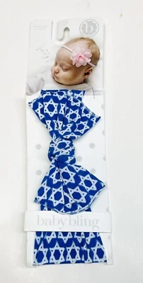 Baby Bling Star of David Hanukkah Holiday Heandband - Nuevo Foto 1 de 4