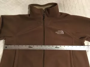 MENS THE NORTH FACE FULL ZIP SOFT SHELL BROWN KHAKI SMALL WINDWALL JACKET COAT - Picture 1 of 12