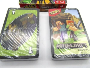 UNO Mattel 2017 Minecraft Card Game English Version w/Special Rule Incl Sealed - Picture 1 of 3