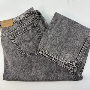 Vintage Levis 540 Jeans Mens 42 x 30 Black Acid Wash Tapered Leg Baggy USA 90s - Picture 1 of 17