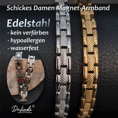 Edelstahl 316L Magnet Armband für Damen und Herren, Magnetfeld Arthritis Rheuma - Bild 1 von 4