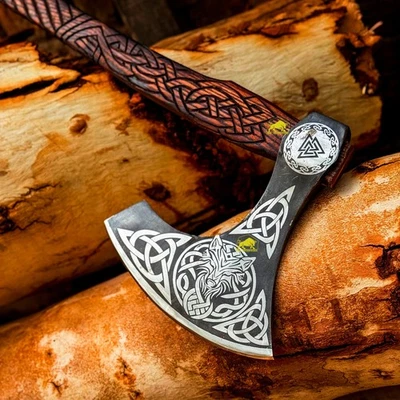 40" Norse Viking Battle Axe – Hand Forged Steel, Two-Handed, Nordic Style