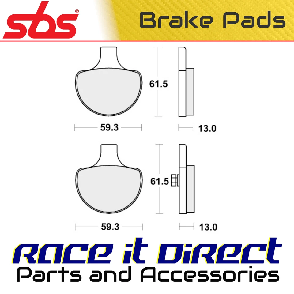 Тормозные колодки для HARLEY SPORTSTER 883 HUGGER XLH 1997-1999 передние CT V-Twin SBS - Изображение 1 из 4