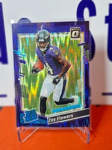 Nfl Panini Trading Cards Zay Flowers 2023 PURPLE SHOCK Donruss Optic #210 RC - Bild 1 von 2