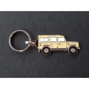 Schlüsselanhänger Profil Land Rover 110, 127, Defender (beige) - Bild 1 von 1