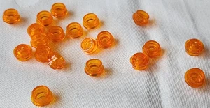 20 x Lego 4073 runder Baustein flach 1x1 transparent Orange - Bild 1 von 1