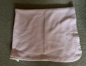Vintage Baby Morgan Thermo Waffelmuster rosa Decke ca. 27x31" - Bild 1 von 6