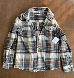 O'neill Top Womens Medium Plaid Zuma SuperFleece Flannel Long Sleeve Snap Shirt - Picture 1 of 8