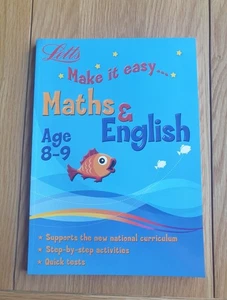 Letts Make it Easy Maths & English, Age 8-9 Workbook Learning Aid Home Education - Picture 1 of 2