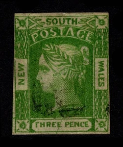 NEW SOUTH WALES 1851 LAUREATED 2d, SG 56, JUST 4 MARGINS, UNUSED (?), CAT. £1800 - Picture 1 of 2
