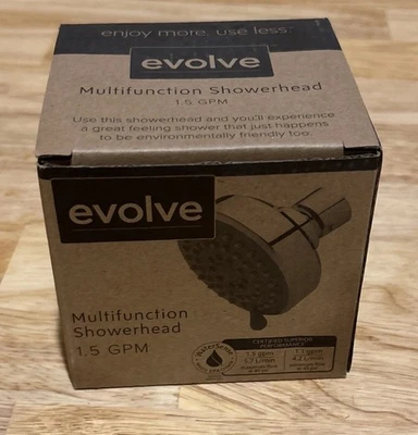 Cabezal de ducha multifunción Evolve 1,5 GPM cromado EV3020-CP150-SB nuevo en caja Foto 1 de 3