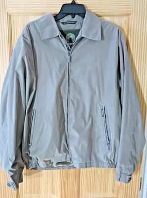 MEN'S WEATHERPROOF LINED LIGHT WEIGHT JACKET MULTIPLE POCKETS TAN LGR  PRE-0WNED - Image 1 of 4